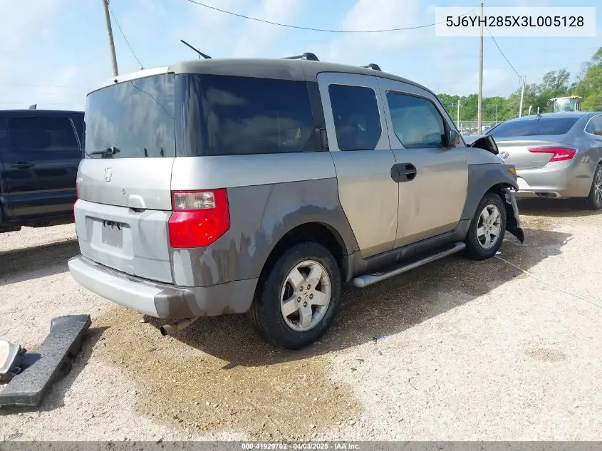 2003 Honda Element Ex VIN: 5J6YH285X3L005128 Lot: 41929702