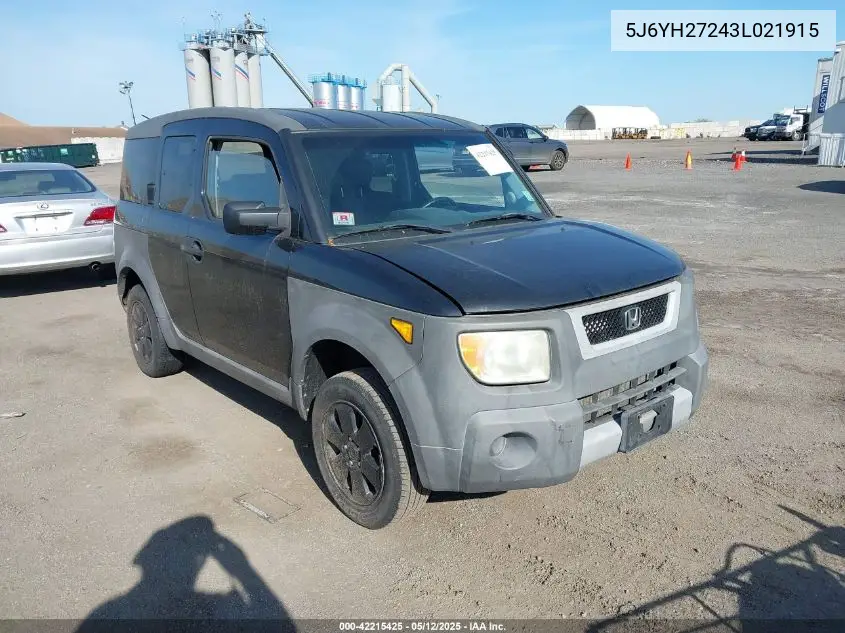 2003 Honda Element Dx VIN: 5J6YH27243L021915 Lot: 42215425