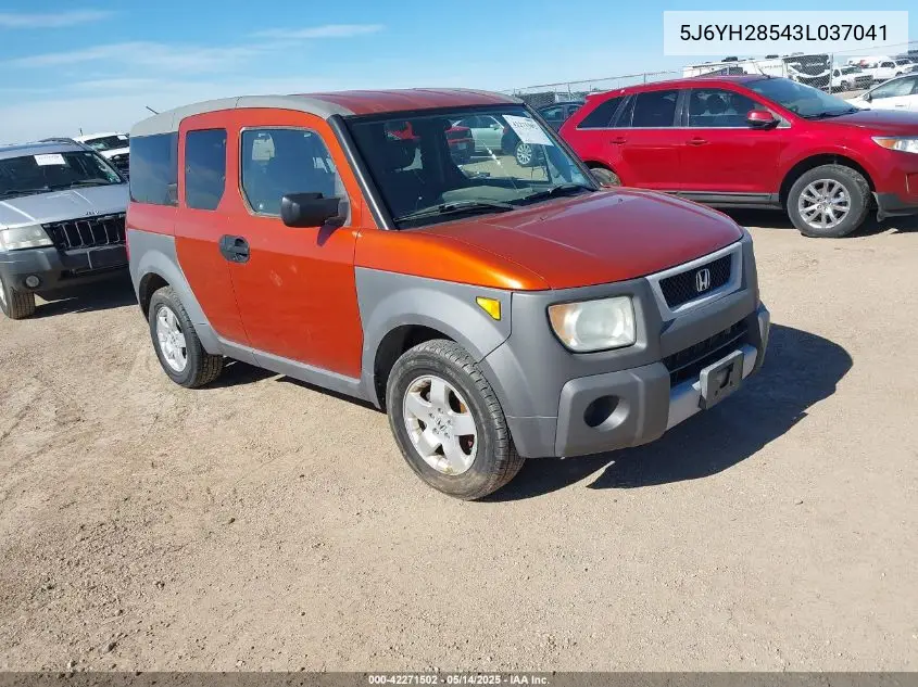 2003 Honda Element Ex VIN: 5J6YH28543L037041 Lot: 42271502