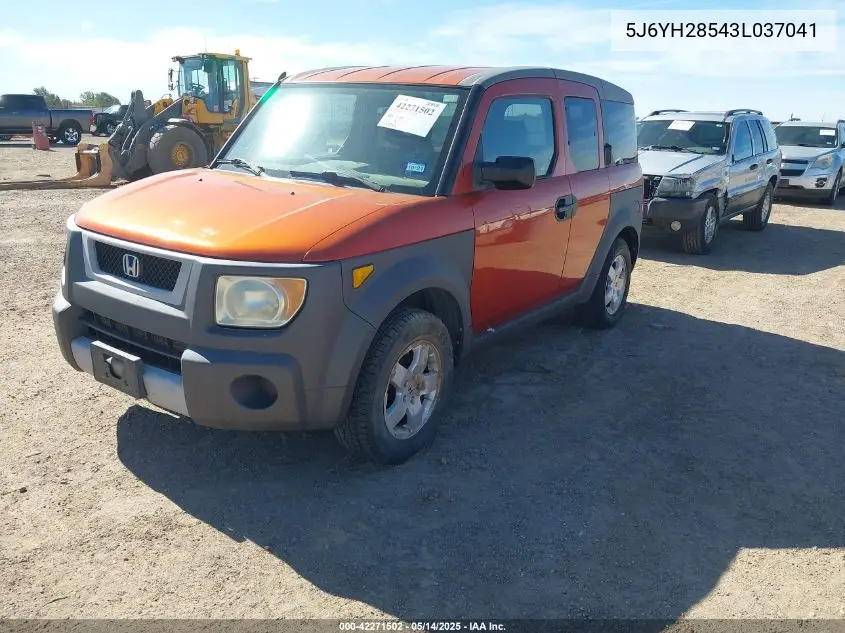 2003 Honda Element Ex VIN: 5J6YH28543L037041 Lot: 42271502