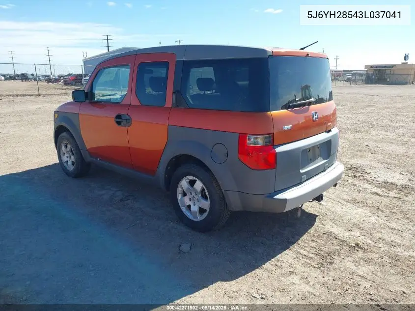 2003 Honda Element Ex VIN: 5J6YH28543L037041 Lot: 42271502