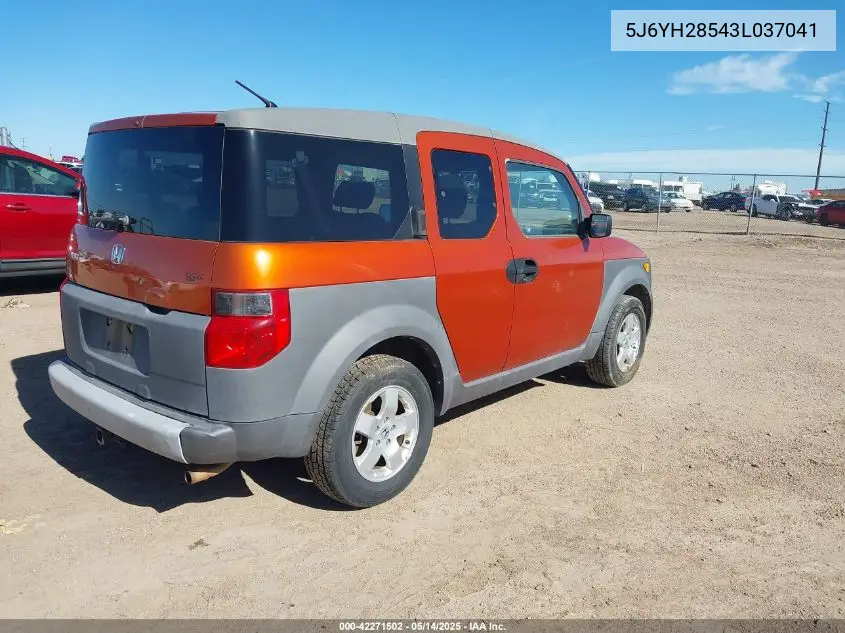 2003 Honda Element Ex VIN: 5J6YH28543L037041 Lot: 42271502