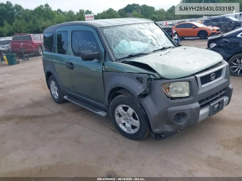 2003 Honda Element Ex VIN: 5J6YH28543L033183 Lot: 42504422