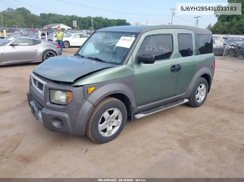 2003 Honda Element Ex VIN: 5J6YH28543L033183 Lot: 42504422