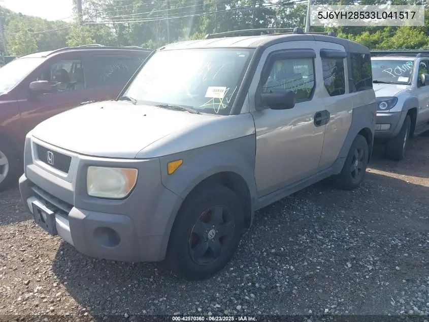 2003 Honda Element Ex VIN: 5J6YH28533L041517 Lot: 42570360