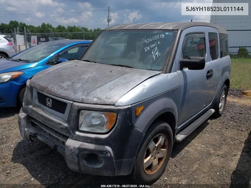 2003 Honda Element Ex VIN: 5J6YH18523L011144 Lot: 42617218