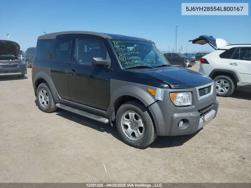 2004 Honda Element Ex VIN: 5J6YH28554L800167 Lot: 12301325