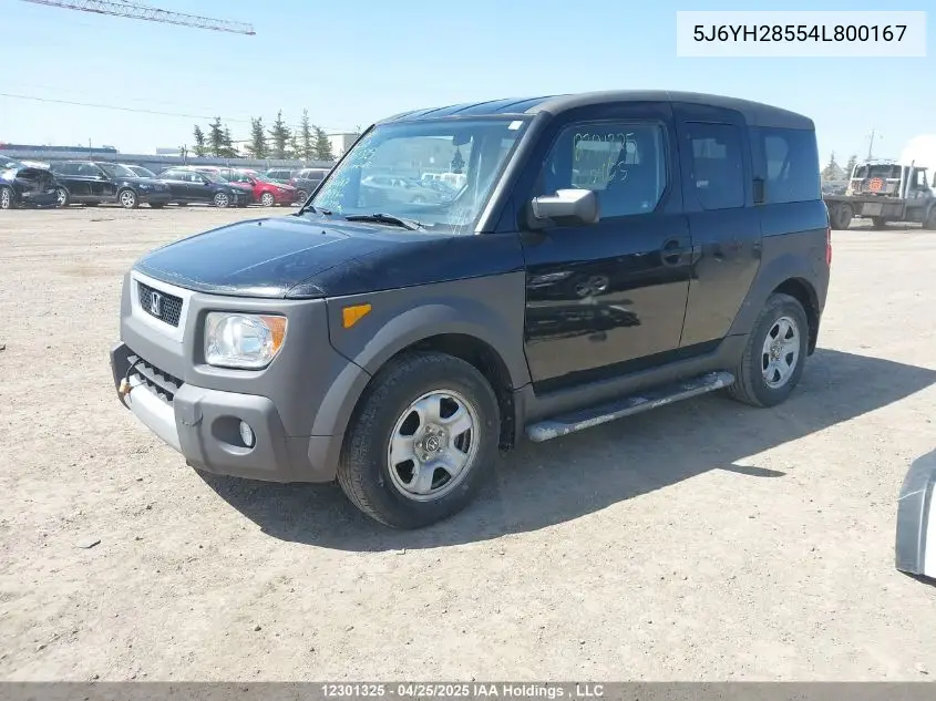 2004 Honda Element Ex VIN: 5J6YH28554L800167 Lot: 12301325