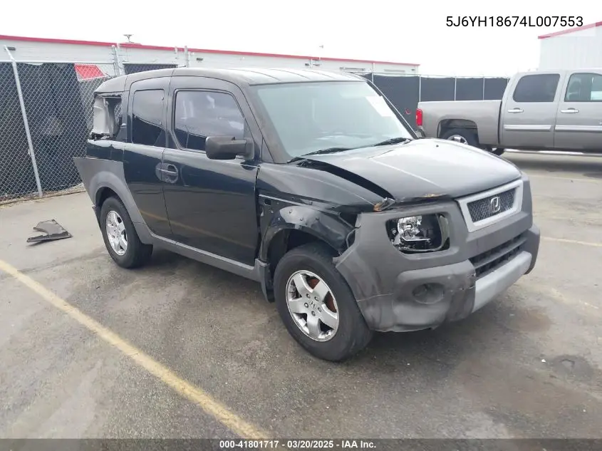 2004 Honda Element Ex VIN: 5J6YH18674L007553 Lot: 41801717