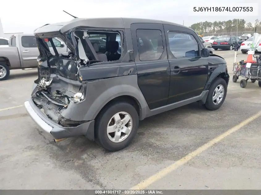 2004 Honda Element Ex VIN: 5J6YH18674L007553 Lot: 41801717