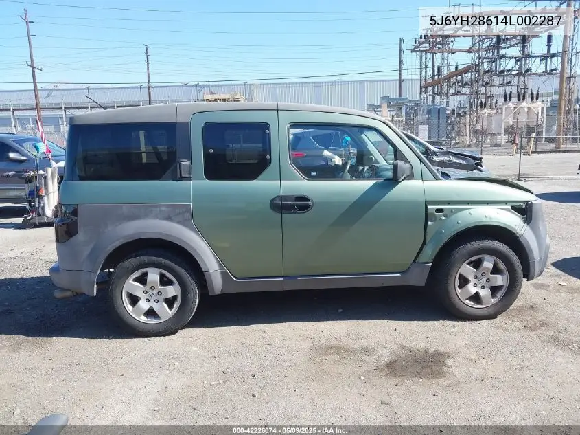 2004 Honda Element Ex VIN: 5J6YH28614L002287 Lot: 42226074