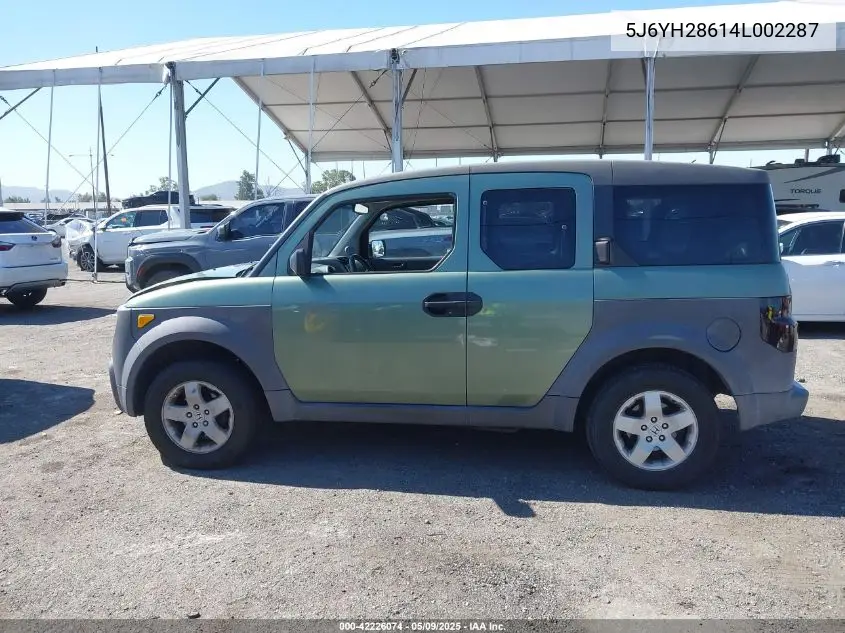 2004 Honda Element Ex VIN: 5J6YH28614L002287 Lot: 42226074