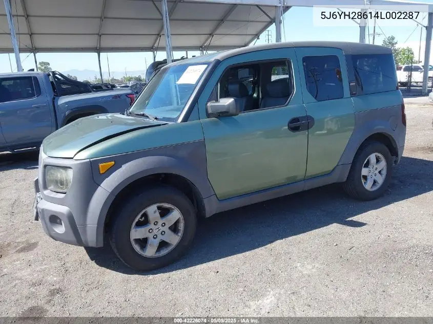 2004 Honda Element Ex VIN: 5J6YH28614L002287 Lot: 42226074
