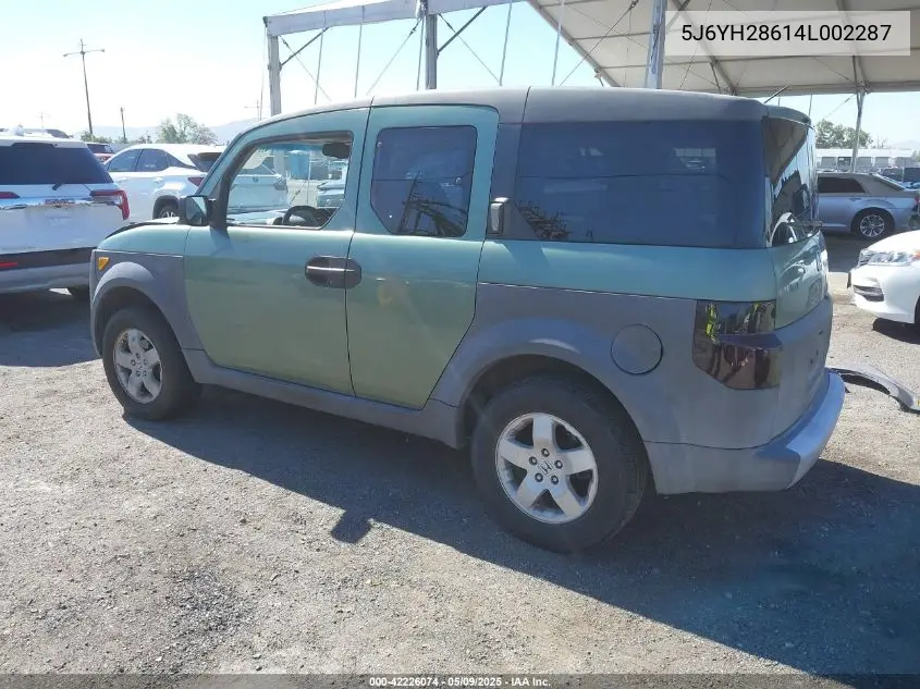 2004 Honda Element Ex VIN: 5J6YH28614L002287 Lot: 42226074