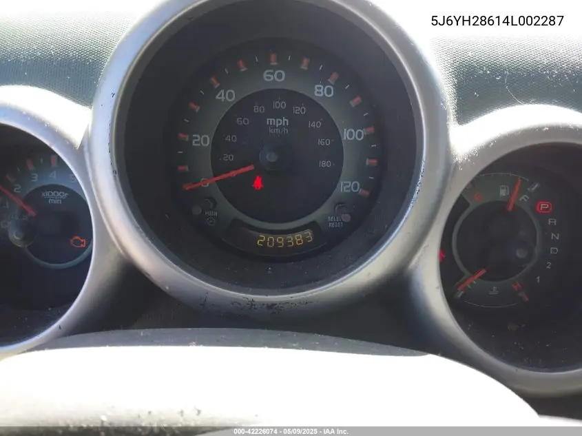 2004 Honda Element Ex VIN: 5J6YH28614L002287 Lot: 42226074