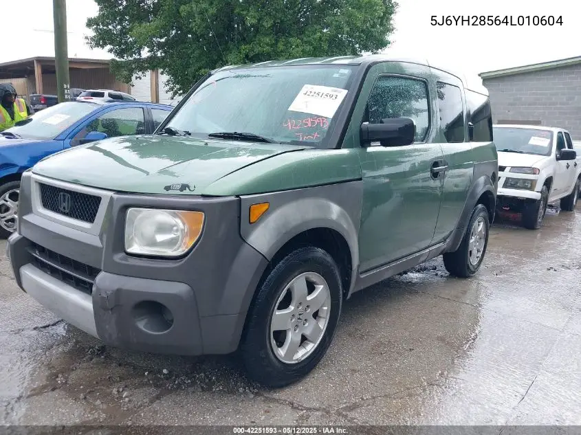 2004 Honda Element Ex VIN: 5J6YH28564L010604 Lot: 42251593