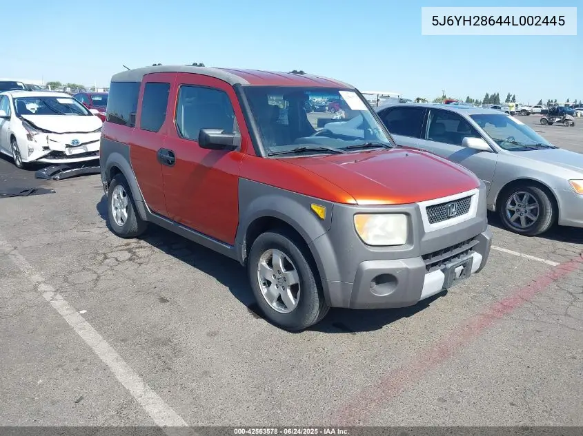 2004 Honda Element Ex VIN: 5J6YH28644L002445 Lot: 42563578
