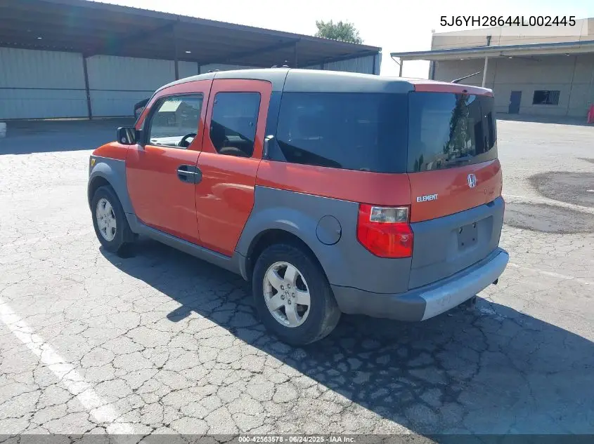 2004 Honda Element Ex VIN: 5J6YH28644L002445 Lot: 42563578