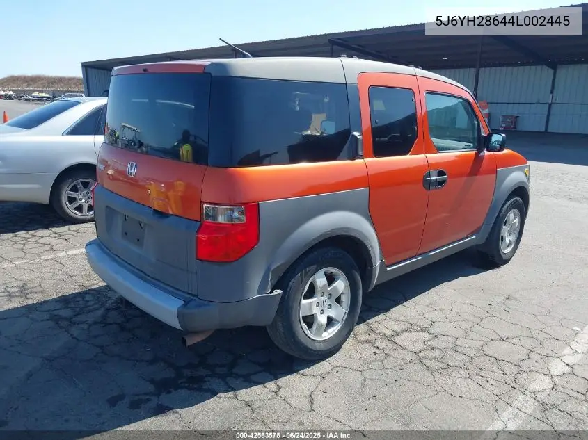 2004 Honda Element Ex VIN: 5J6YH28644L002445 Lot: 42563578