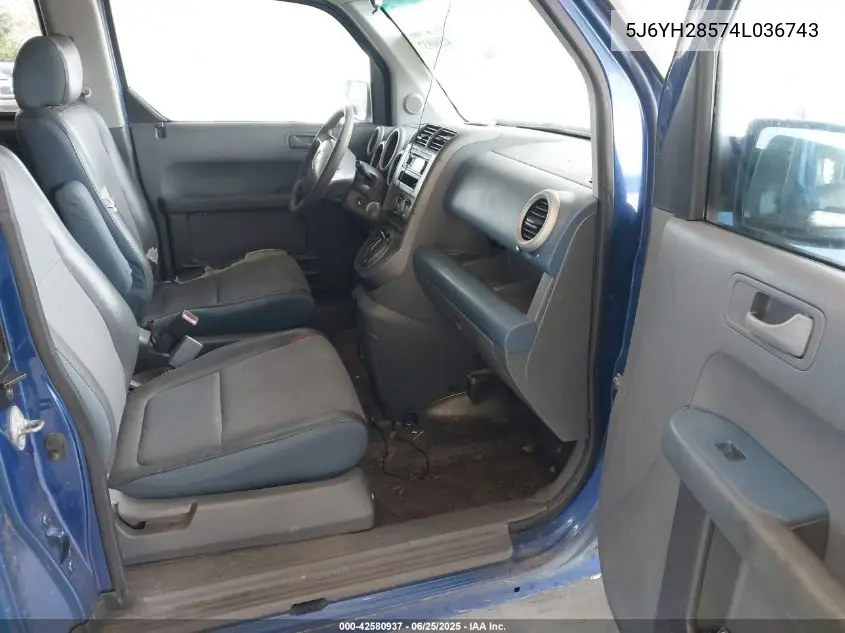 2004 Honda Element Ex VIN: 5J6YH28574L036743 Lot: 42580937