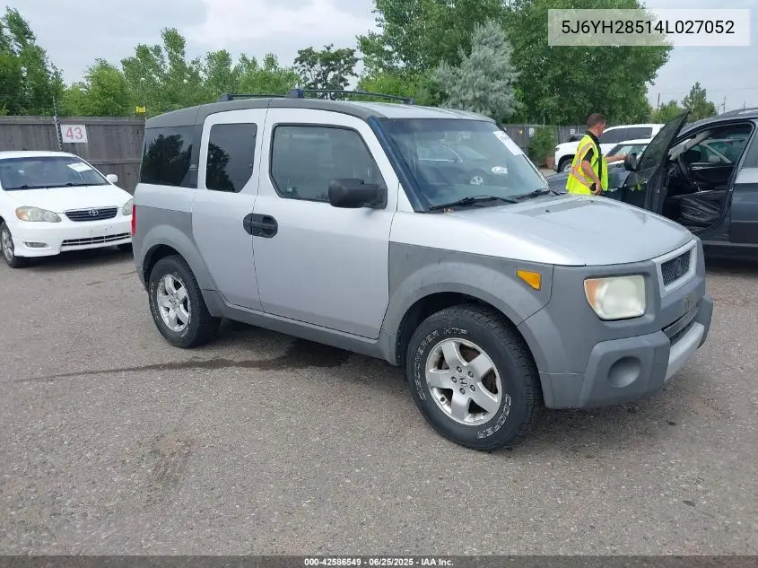 2004 Honda Element Ex VIN: 5J6YH28514L027052 Lot: 42586549