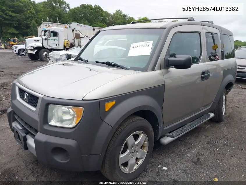 2004 Honda Element Ex VIN: 5J6YH28574L013382 Lot: 42592438
