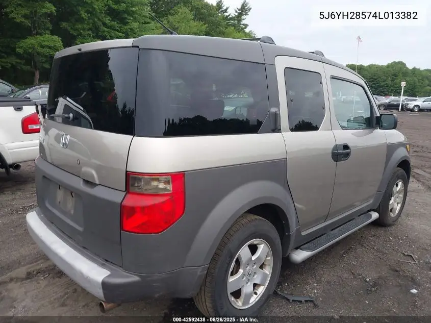 2004 Honda Element Ex VIN: 5J6YH28574L013382 Lot: 42592438