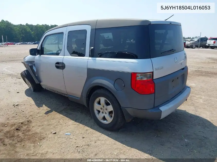 2004 Honda Element Ex VIN: 5J6YH18504L016053 Lot: 42605961