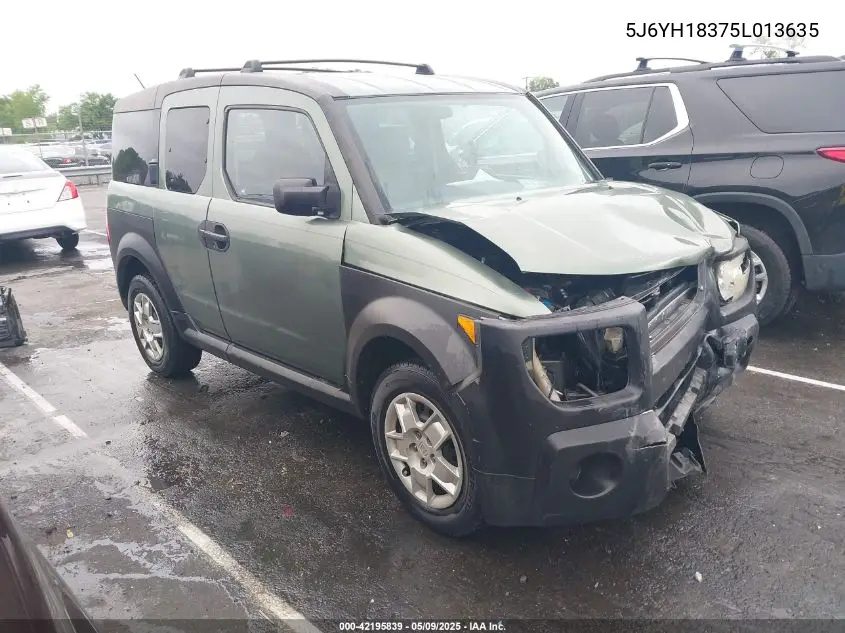 2005 Honda Element Lx VIN: 5J6YH18375L013635 Lot: 42195839