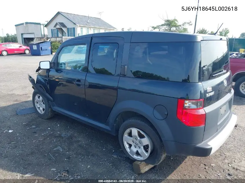 2005 Honda Element Ex VIN: 5J6YH18645L002618 Lot: 42554143