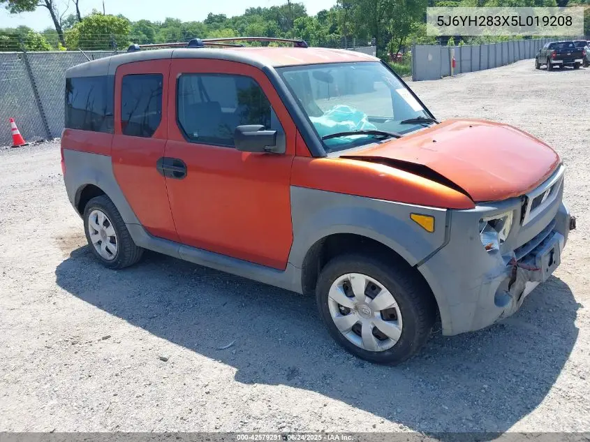 2005 Honda Element Lx VIN: 5J6YH283X5L019208 Lot: 42579291