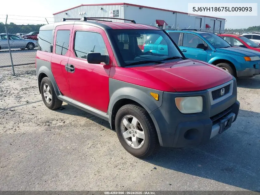2005 Honda Element Ex VIN: 5J6YH18675L009093 Lot: 42581986