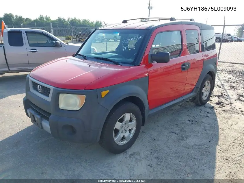 2005 Honda Element Ex VIN: 5J6YH18675L009093 Lot: 42581986