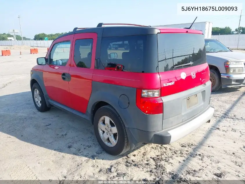 2005 Honda Element Ex VIN: 5J6YH18675L009093 Lot: 42581986