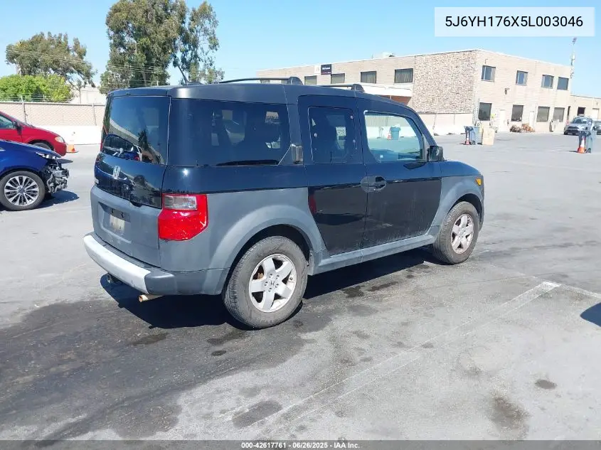 2005 Honda Element Ex VIN: 5J6YH176X5L003046 Lot: 42617761