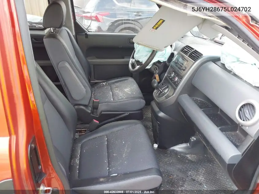2005 Honda Element Ex VIN: 5J6YH28675L024702 Lot: 42633986