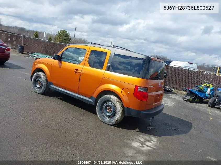 2006 Honda Element Y-Package VIN: 5J6YH28736L800527 Lot: 12306507X