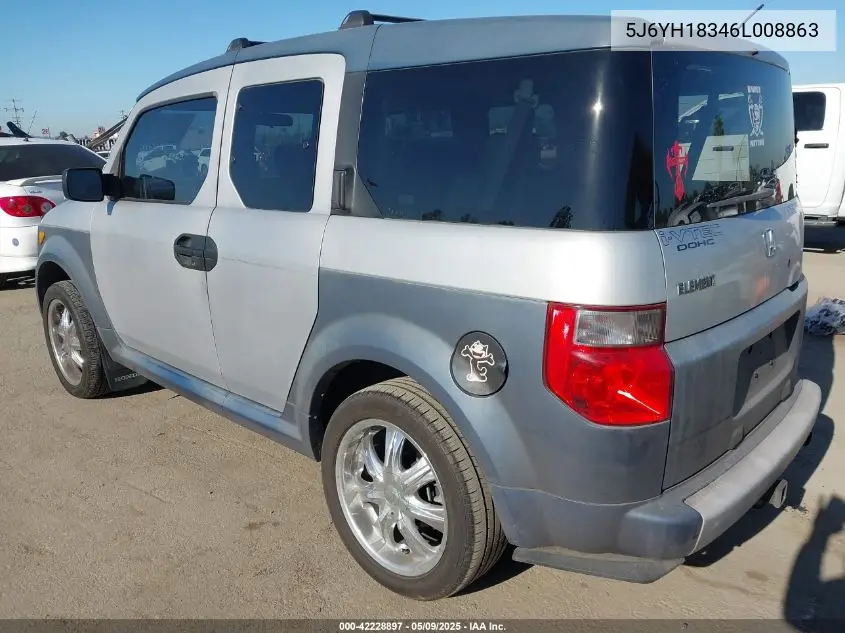 2006 Honda Element Lx VIN: 5J6YH18346L008863 Lot: 42228897