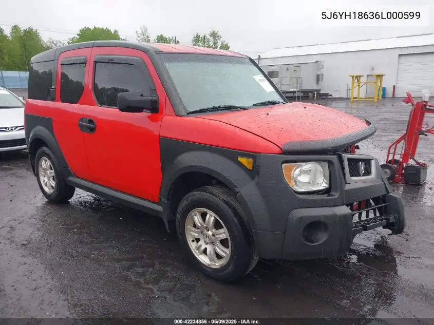2006 Honda Element Ex VIN: 5J6YH18636L000599 Lot: 42234856