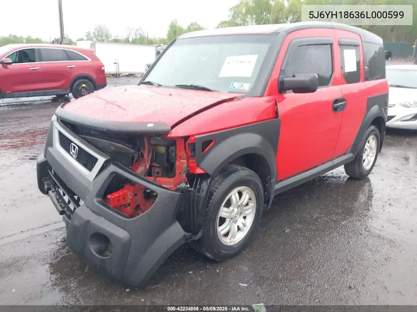 2006 Honda Element Ex VIN: 5J6YH18636L000599 Lot: 42234856