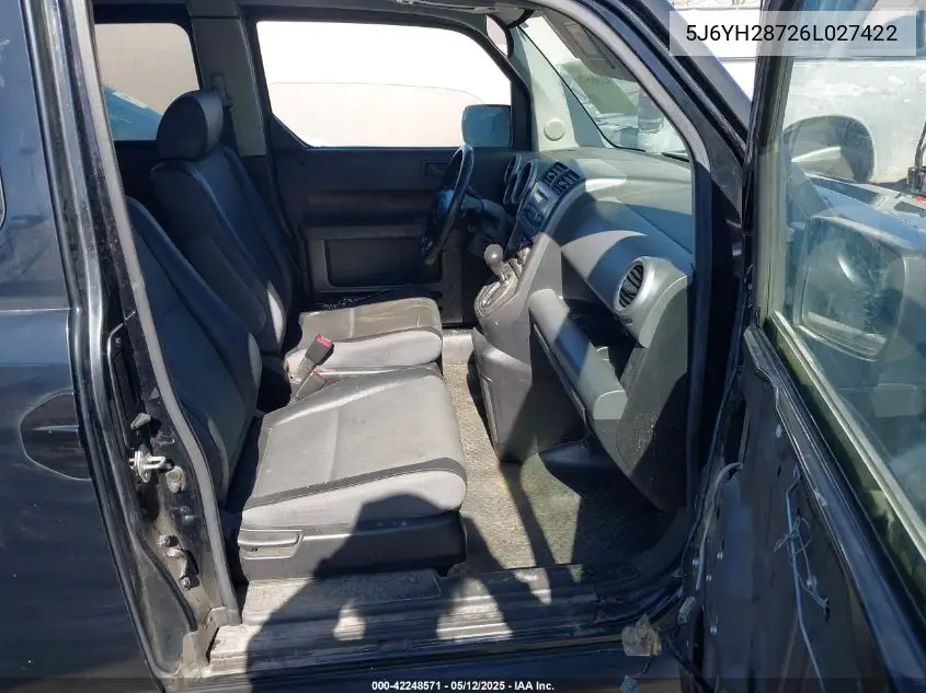 2006 Honda Element Ex-P VIN: 5J6YH28726L027422 Lot: 42248571