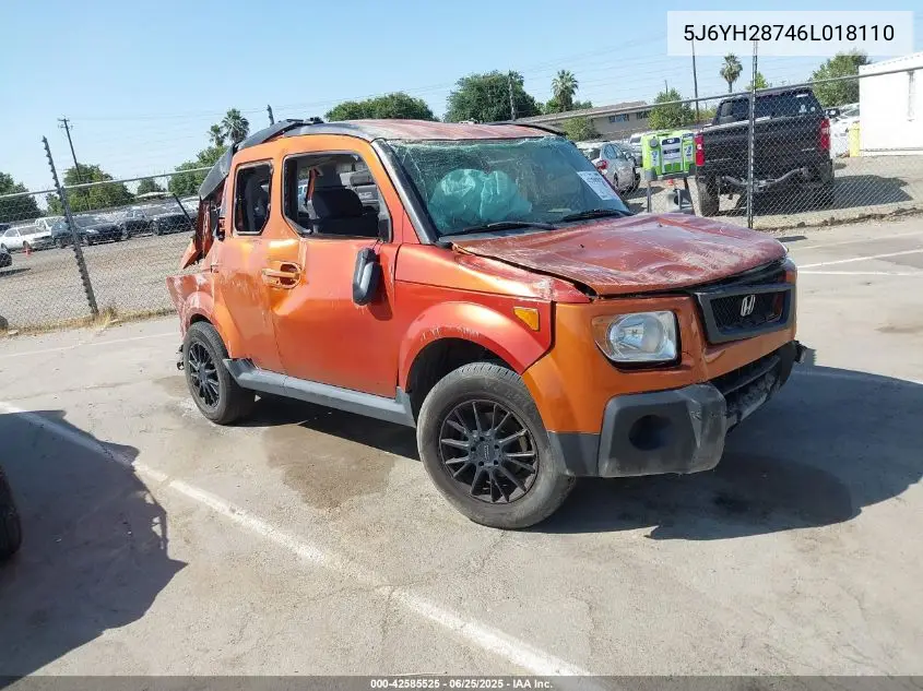 2006 Honda Element Ex-P VIN: 5J6YH28746L018110 Lot: 42585525