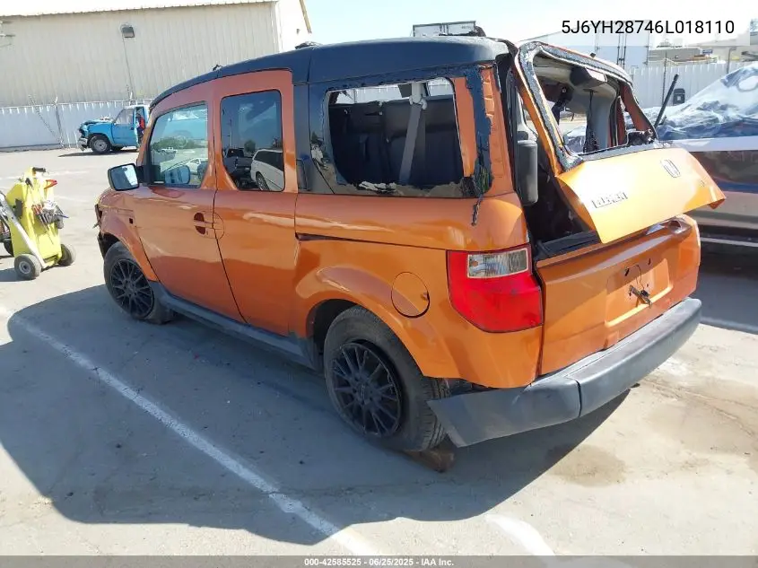2006 Honda Element Ex-P VIN: 5J6YH28746L018110 Lot: 42585525