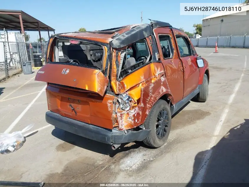 2006 Honda Element Ex-P VIN: 5J6YH28746L018110 Lot: 42585525
