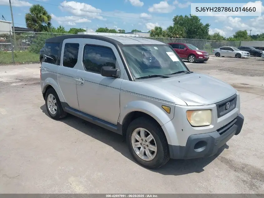 2006 Honda Element Ex-P VIN: 5J6YH28786L014660 Lot: 42597991