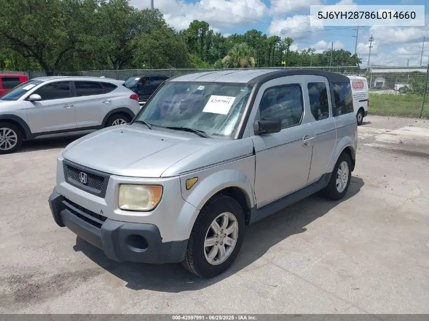 2006 Honda Element Ex-P VIN: 5J6YH28786L014660 Lot: 42597991