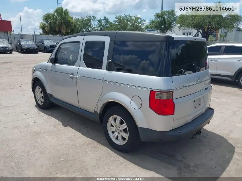 2006 Honda Element Ex-P VIN: 5J6YH28786L014660 Lot: 42597991
