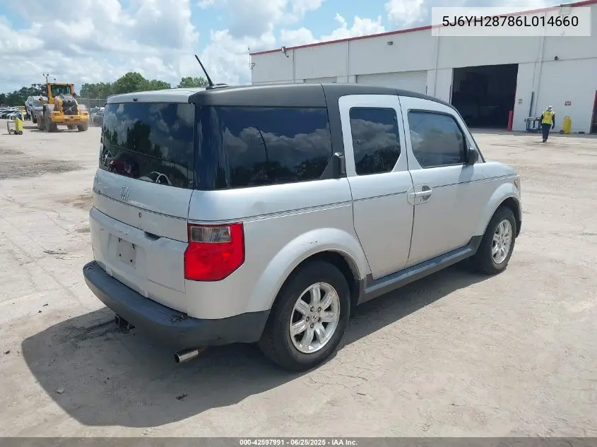 2006 Honda Element Ex-P VIN: 5J6YH28786L014660 Lot: 42597991