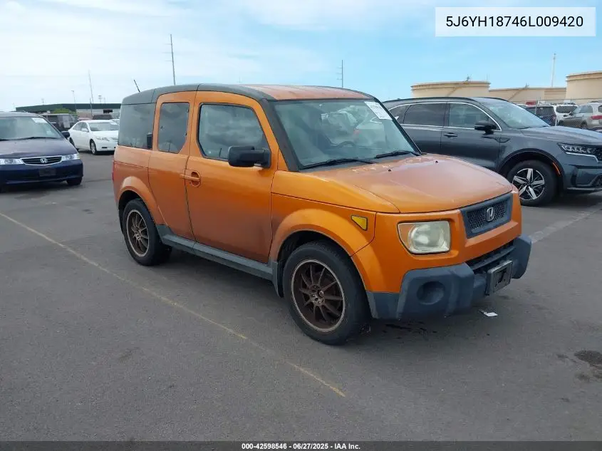 2006 Honda Element Ex-P VIN: 5J6YH18746L009420 Lot: 42598546