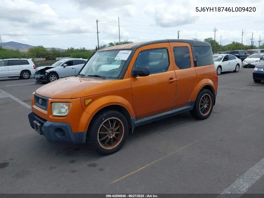 2006 Honda Element Ex-P VIN: 5J6YH18746L009420 Lot: 42598546